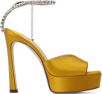 Jimmy Choo London Saeda 125 Platform Sandals, Brand Size 37.5 ( US Size 7.5 )