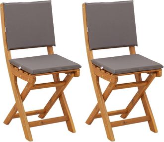 vidaXL Sillas Bistro De Exterior 2 Uds. Gris Oscuro Vidaxl