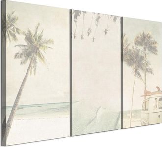 OEM Cuadro Sobre Lienzo Italiano De 90 X 60 Cm, Tr&iacute;ptico - Estilo Boho - Naturaleza Cuadro Sobre Lienzo Italiano De 120 X 80 Cm, Tr&iacute;ptico - Estilo Boho - 