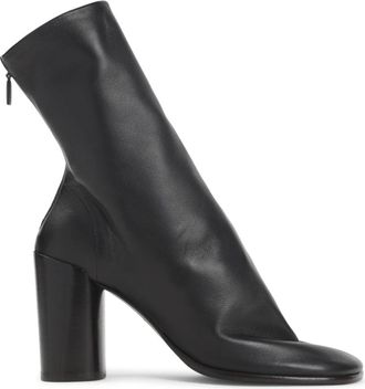 Christophe Lemaire Glove Enkellaarsjes 80 - Dames - Laarzen met Hak - Bruin - 37 EU - Leer - Schoenen