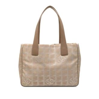 Chanel Pre-owned Tote Bags, female, Beige, Size: ONE SIZE Pre-owned Fabric Tote