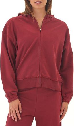Threads 4 Thought Starla Cotton Blend French Terry Zip Hoodie in Cranberry at Nordstrom, Size Large