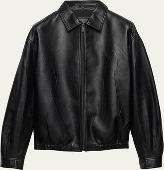 Prada Nappa Leather Zip Jacket