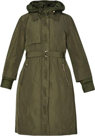 Liu Jo Parkas, female, Green, Size: S Green Quilted Coat 2 in 1