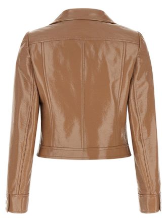 Courr&egrave;ges Vinyl with Logo-Inlaid Jacket - Camel