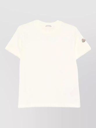 Moncler short sleeve top crochet cuffs hem