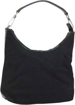 Gucci Pre-owned Shoulder Bags, female, Black, Size: ONE SIZE Pre-owned Nylon Shoulder Bag