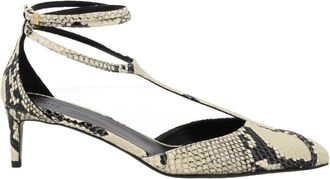 Khaite Mia Pointed Toe Snakeskin Pumps