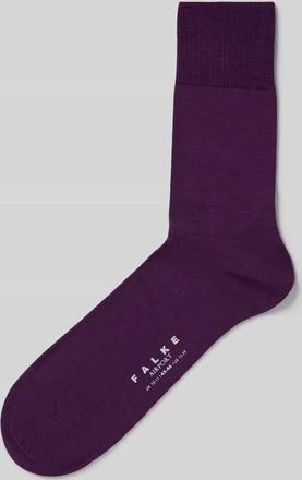 Falke Socken mit geripptem Abschluss in Dunkelrot, Größe 41/42