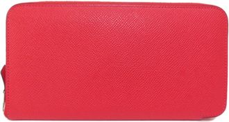 Hermès Red Color Epsom Leather Long Wallet (Bi-Fold) (Pre-Owned)