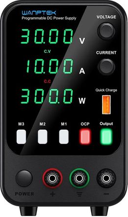 OEM Fuente De Alimentaci&oacute;n De Cc Wanptek, Salida De 30 V 10 A, Regulaci&oacute;n De Voltaje Ajustable