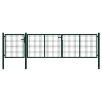 Berkfield Home Garden Gate Steel 400x75 cm Green