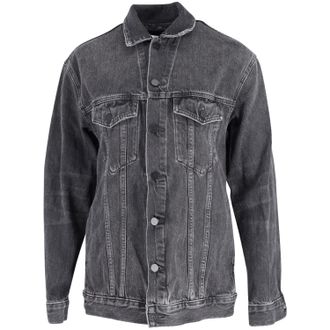 Alexander Wang Alexander Wang Oversized Daze Jas in Zwarte Katoenen Denim