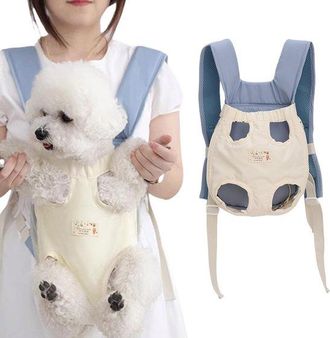 OEM Mochila Transportadora Para Perros, Ligera Y Transpirable, Con Correa Pectoral, 19 X 31 Cm, Cachorros Y Gatitos, Soluci&oacute;n De Viaje C&oacute;moda