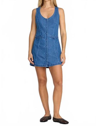 Rvca Lainey Mini Dress In Crystal Blue