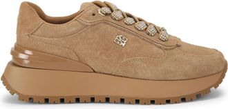 Kurt Geiger Womens Suede Louisa2 Sneakers - Camel - Size UK 6