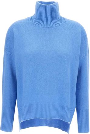 Lisa Yang Truien & Vesten, Dames, Blauw, S, Kasjmier, Asymmetrische Kasjmier coltrui