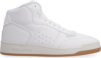 Saint Laurent Womens Sl/80 Leather High-top Sneakers - White - Size EU 36