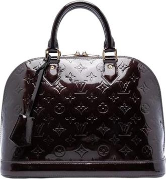 Louis Vuitton Pre-owned Alma PM - Dames - Vintage Handtas - Paars - ONE Size - Leer - Vintage