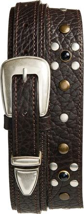 Christophe Lemaire Western Studded Belt in Dark Brown at Nordstrom, Size 100