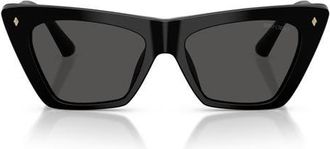 Jimmy Choo London 53mm Cat Eye Sunglasses in Black/dark Grey at Nordstrom