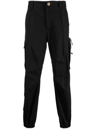 Versace slim-cut cargo trousers - men - Cotton/Cotton/Polyamide - 52 - Black
