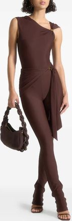 Mani&egrave;re De Voir Legging met gesmockt detail - Bruin