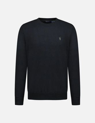 Polo Ralph Lauren Mens Polo Ralph Lauren Wool Crewneck Jumper Black - Size: 42