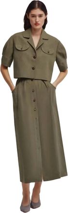Blaz&eacute; Milano Midday Sun Ninja Midi Skirt In Green