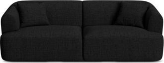 Cosmopolitan Design Sof&aacute; modular 3 plazas tejido estructural negro