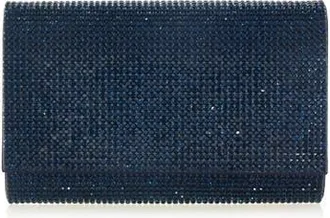 Judith Leiber Fizzy Beaded Clutch in Silver Midnight Navy Blue at Nordstrom