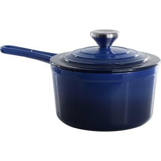 MegaChef 2 Quart Enameled Cast Iron Sauce Pan in Dark Blue at Nordstrom