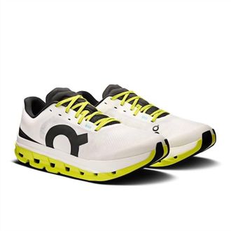 On Running Mens Cloudflow 5 Running Shoe In White/lime