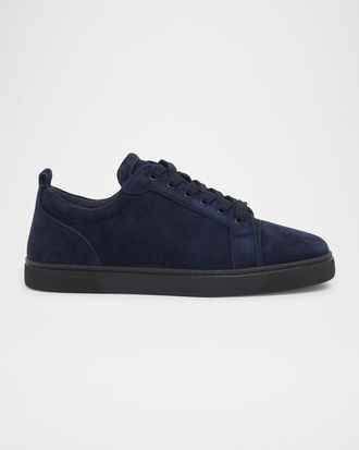 Christian Louboutin Men & apos;s Louis Junior Suede Red Sole Sneakers