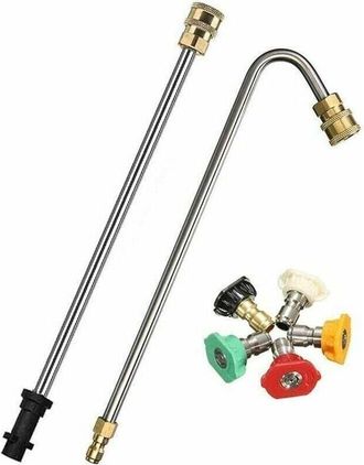 OEM Lance Coud&eacute;e - 100 Cm - Para Limpiador De Alta Presi&oacute;n - Conexi&oacute;n R&aacute;pida 6,35 Mm - Para Chasis Canaletas Techo Llantas - 1 Unidad