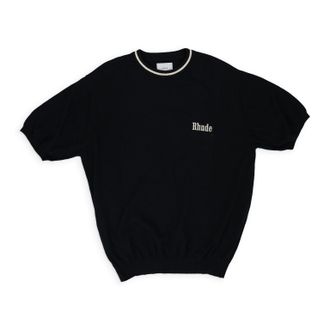 Rhude Black Logo Knit Tee
