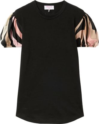 Pucci printed-sleeves t-shirt - Black