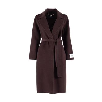 Nenette Cappotto Lungo a Fascia - - Coats - Donna - Marrone - L