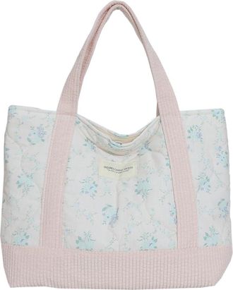 Generic Women Quilted Floral Tote Bag Fashion Shoulder Bag Patchwork Stylish Commuting Bag Soft Large Capacity for Outdoor Travel (Style 2)