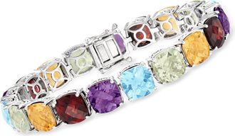 Ross-Simons Multi-Gemstone Tennis Bracelet in Sterling Silver