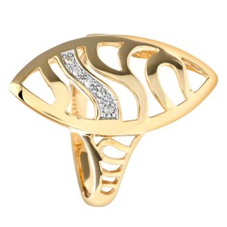 Diamant L'éternel Womens Ladies 9ct Yellow Gold Fancy Diamond Ring - Size M