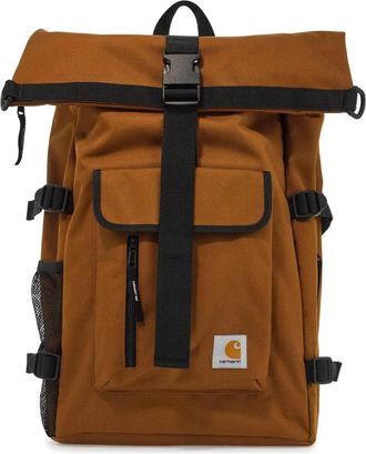 Carhartt Work in Progress Waterdichte Phillis Rugzak met Iconisch Logo - Heren - Rugzakken - Bruin - ONE Size - Tassen