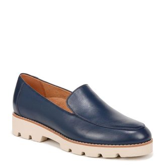 Vionic Mens Vionic Kensley H9623L6406 Loafers Navy Leather Slip On Shoes HAWK2334