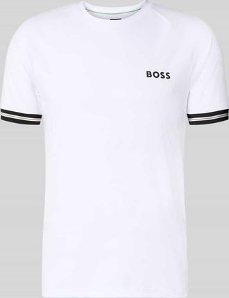 HUGO BOSS Regular Fit T-Shirt mit Label Print Modell TOC SERVE 2 in Weiss, Gr&ouml;&szlig;e XXXL