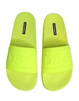 Dolce & Gabbana Rubber Molded Slides - Green