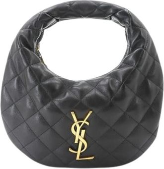 Saint Laurent Pre-owned Vintage Schoudertas - Dames - Vintage Schoudertas - Zwart - ONE Size - Leer - Vintage