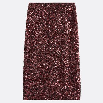 La Redoute Collections Rechte rok in midilengte met pailletten