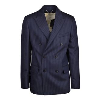 Golden Goose Jassen, Heren, Blauw, M, Katoen, Giacca doppiopetto