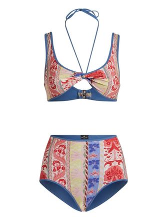Etro Top bikini con stampa grafica - Bianco