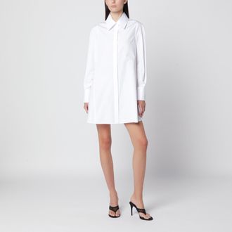 Alaia White cotton poplin shirt dress